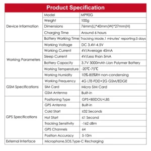 Mini traceur GPS 4G MP90G – Image 10