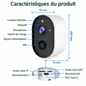 Alternative view of Caméra de Sécurité Extérieure 4G S5L 3MP sur Batterie