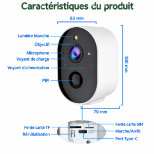 Caméra de surveillance extérieure IP66 Tuya Smart