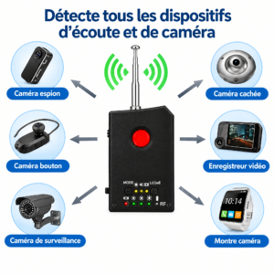 Détecteur de caméras cachées DT01 anti-espion portable