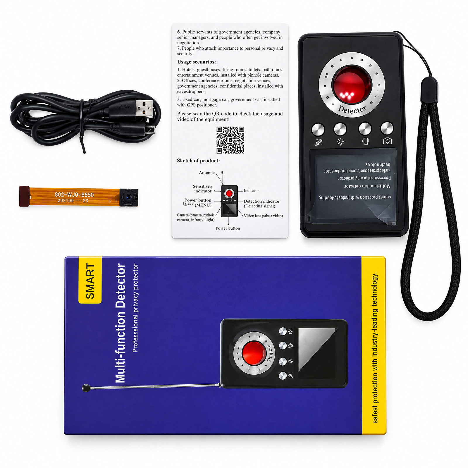 Détecteur de Caméras Cachées D1 – Scanner Anti-Espion Portable – Image 6