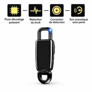 Alternative view of Mini Enregistreur Vocal S20 8Go Porte-Clés 96h d’autonomie