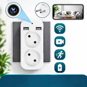 Prise Murale avec Caméra Espion WiFi Full HD 1080P