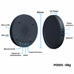 Mini Caméra MD19A 1080P – Vision Nocturne et Détection de Mouvement – Image 4