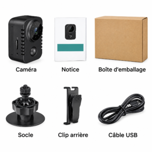 Alternative view of Mini Caméra MD31 1080P Portable – Vision Nocturne & Détection de Mouvement