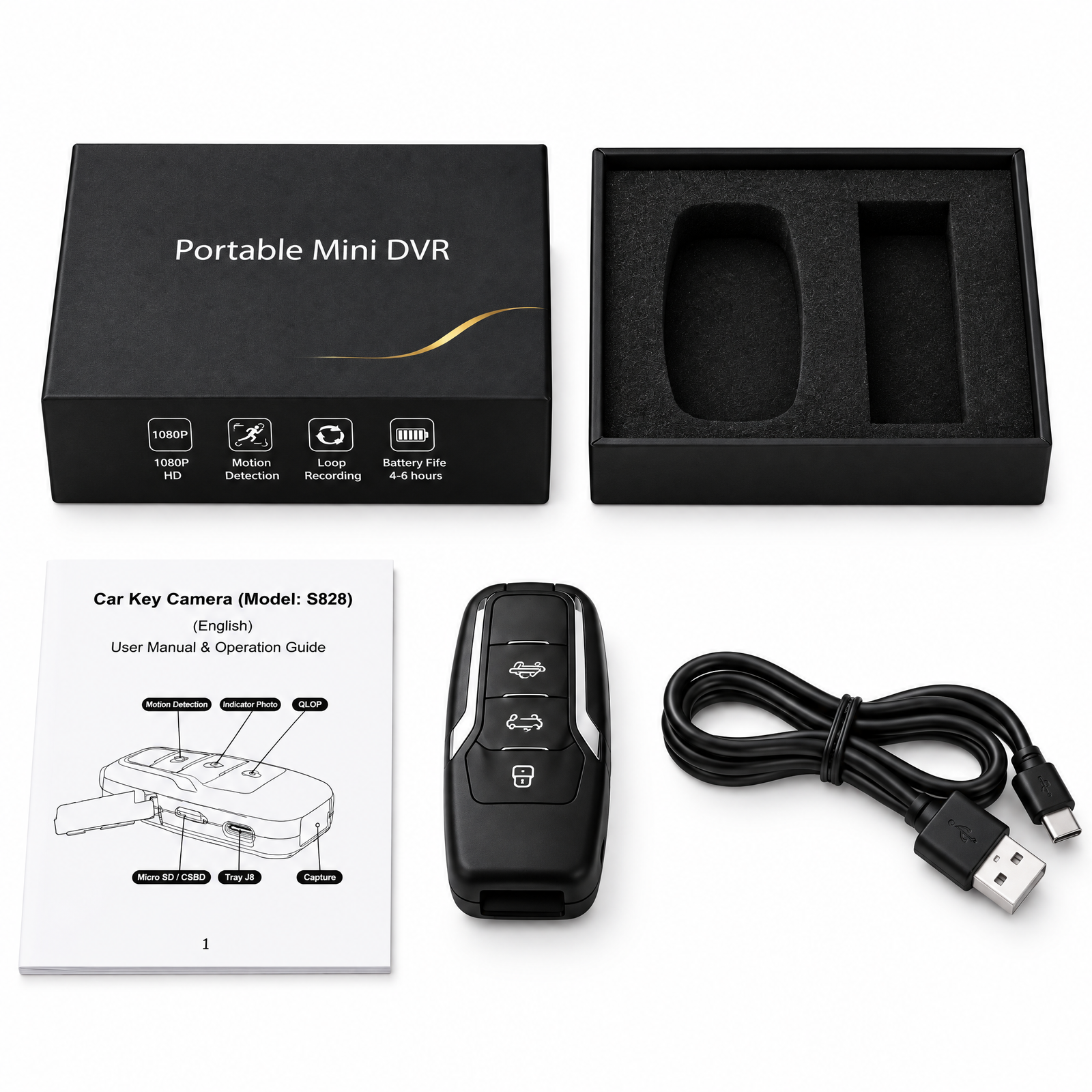 Caméra Espion Clé de Voiture S828 – Mini Caméra Discrète – Image 4