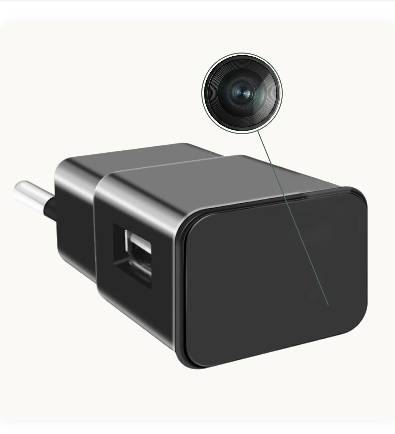 Caméra Espion intégrée dans un chargeur USB Wi-Fi