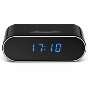 Caméra Réveil espion Full HD 1080P Wifi vision nocturne noir